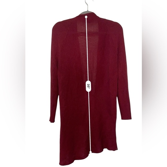 Eileen fisher open front knit cardigan sweater 1X red - Picture 2 of 8